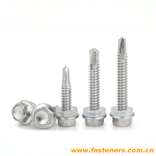 NF E 25-856 Hexagon Washer Head Drilling Screws With Tapping Screw