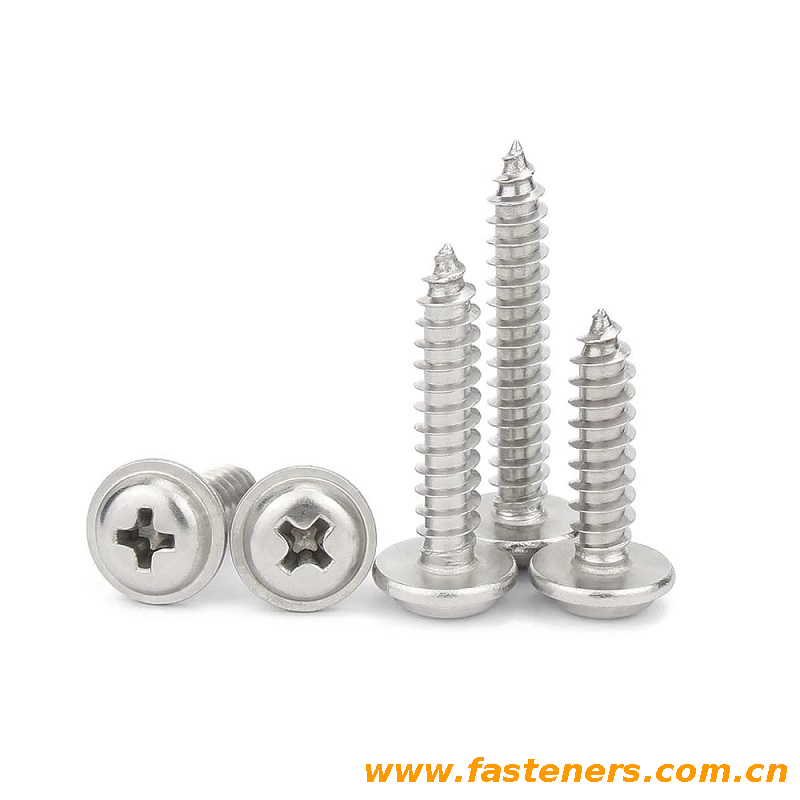 DIN968 Cross Recessed Pan Head Tapping Screws With Collar