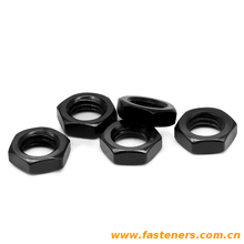 BS916 Hexagon Lock Nuts with B.S.Threads - Black, Faced Both Side - Black [Table 3]