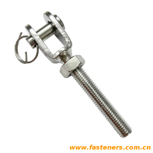 GOST3033 (-3) Eye Bolts，Stainless Steel Swage Fork Thread Terminal